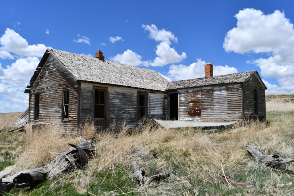 the remains of the Wallace Homestead from the dust bowl era